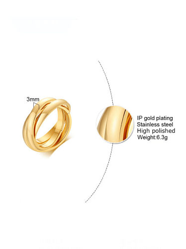 Titanium Steel Geometric Minimalist Stackable Ring
