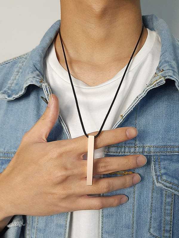 Collar colgante minimalista geométrico liso de acero inoxidable