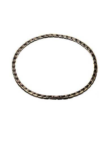 Zarte Titan-Halskette mit schwarzem Gun Plated Magnet