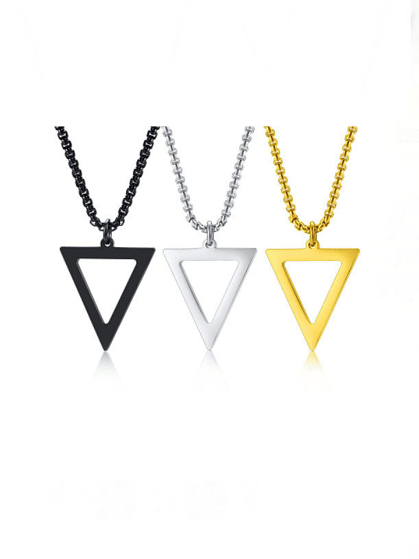 Stainless steel Hollow Triangle Minimalist Necklace