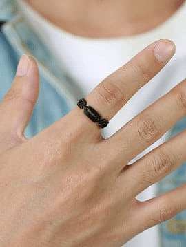Titanium Steel Geometric Minimalist Band Ring