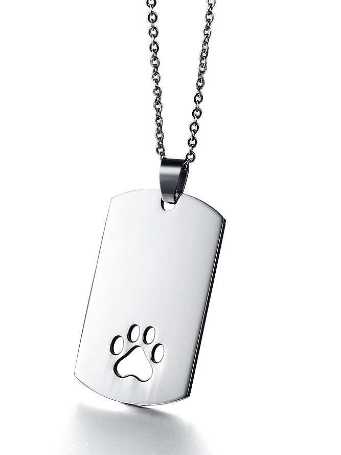 Lovely Dog Paw Shaped Stainless Steel Necklace