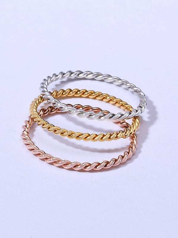 Titanium Steel Geometric Minimalist Band Ring