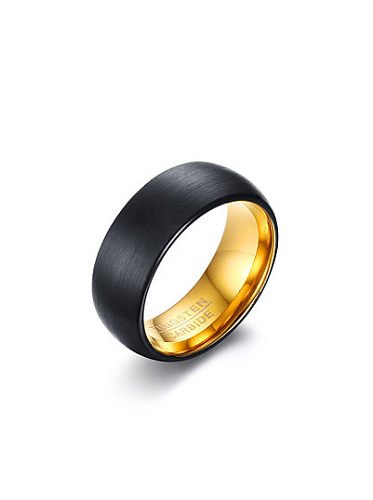 Fashionable Black Gun Plated Tungsten Ring