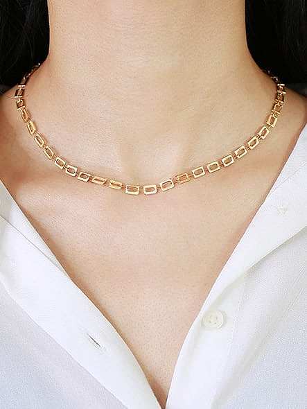 Titanstahl hohle geometrische minimalistische Halskette