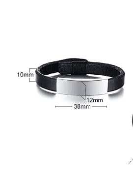 Stainless steel Leather Geometric Minimalist Bracelet