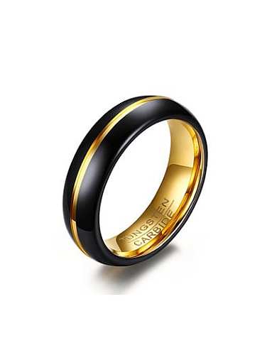 Delicado anillo geométrico de titanio con diseño de doble color