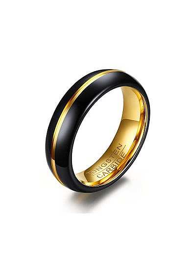Delicate Double Color Design Geometric Titanium Ring