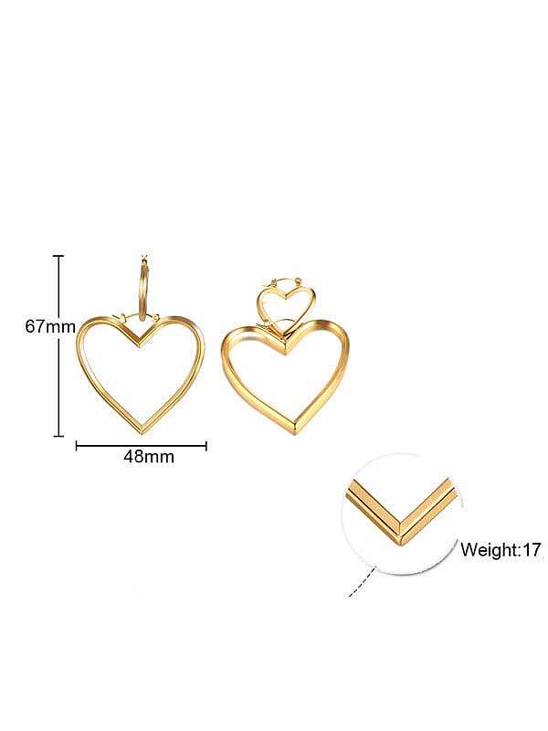 Stainless steel Hollow Heart Minimalist Single Earring