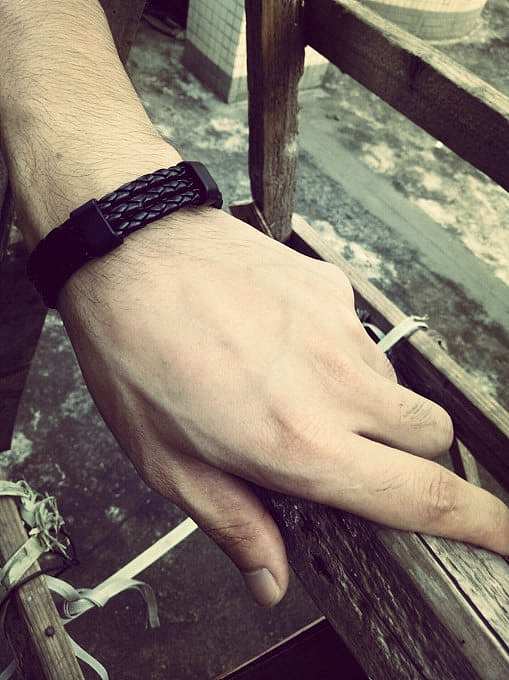 Personality Three Layer Design Artificial Leather Bracelet