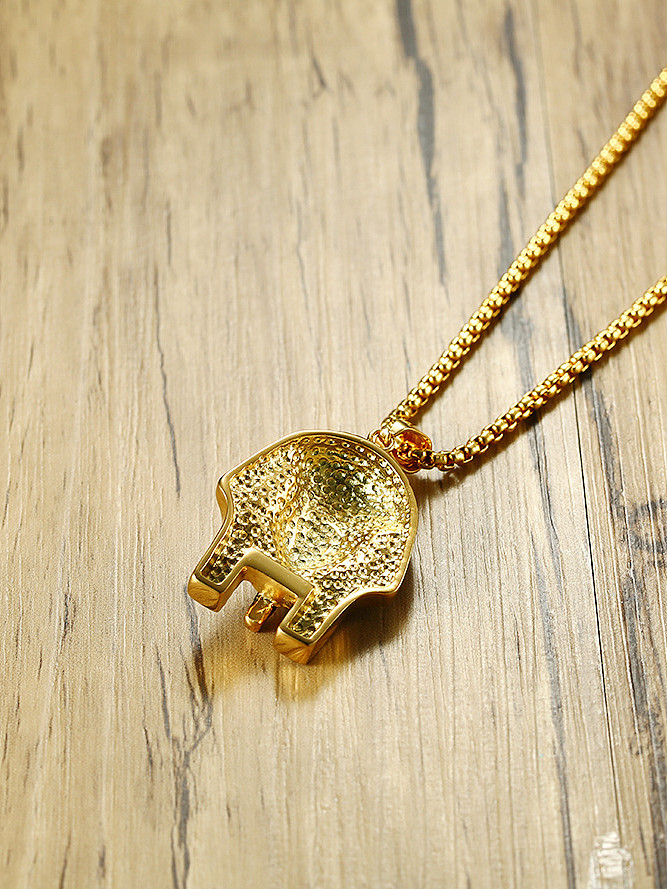 Religion Style Gold Plated Geometric Shaped Titanium Pendant