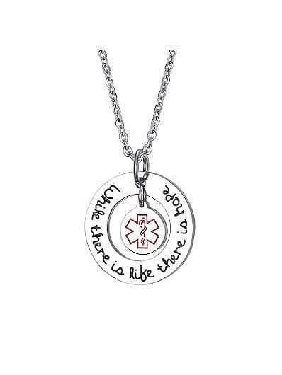 Unisex Delicate Medical Logo Stainless Steel Pendant