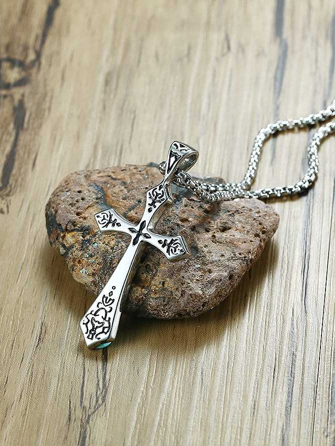 Titanium Steel Cross Minimalist Regligious Necklace