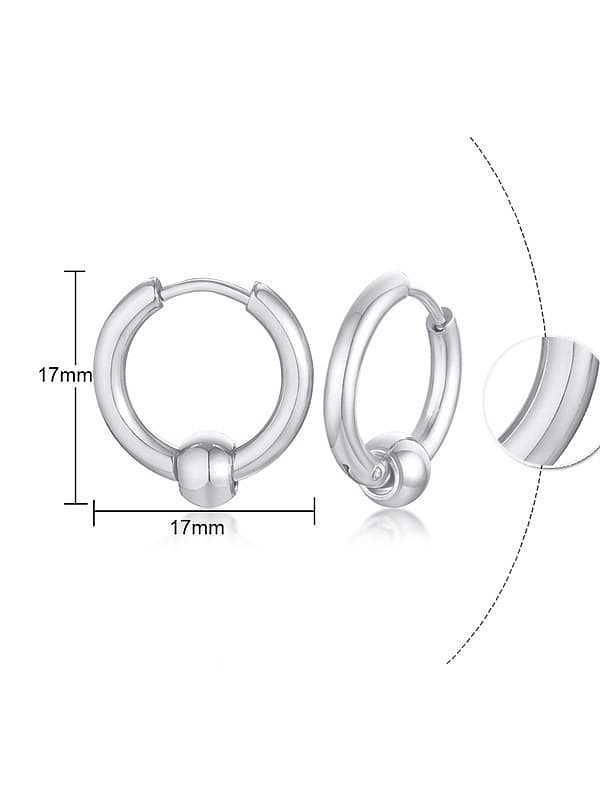 Runder minimalistischer Huggie-Ohrring aus Chirurgenstahl 316L mit Emaille