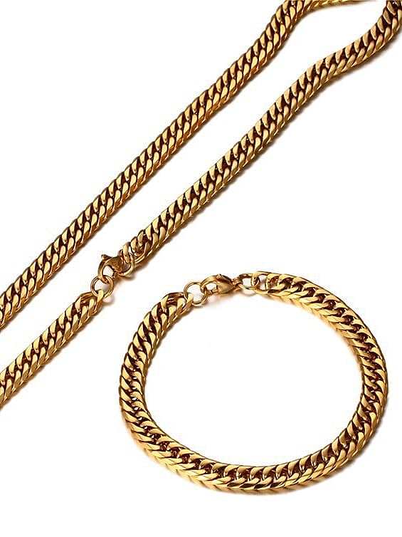 Titanium Steel Geometric Chain Vintage Necklace