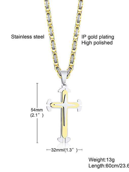 Titanium Steel Hip Hop Cross Pendant