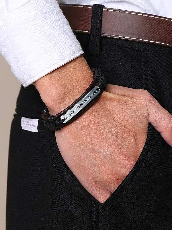Stainless Steel With Platinum Plated Simplistic Geometric Bracelets