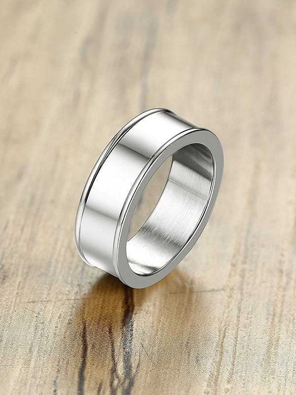 316L Surgical Steel Smooth Geometric Minimalist Band Ring