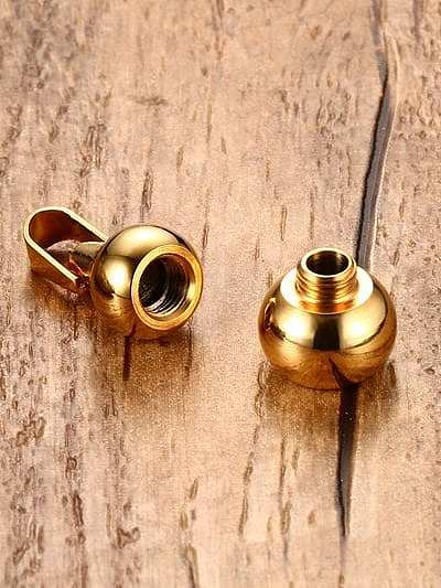 Delicate Gold Plated Gourd Shaped Titanium Pendant