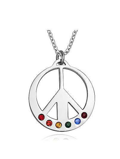 Creative Multi-color Design Plane Shaped Rhinestone Pendant