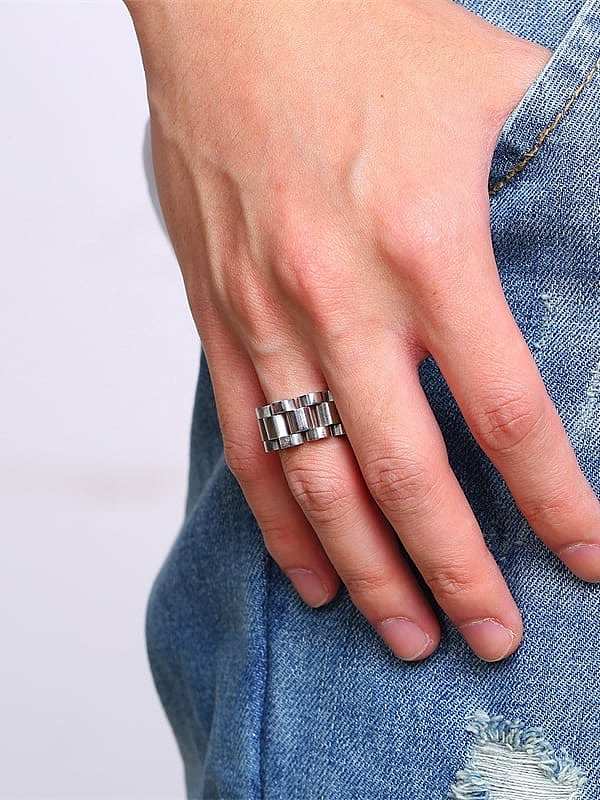 316L Surgical Steel Irregular Ethnic Band Ring