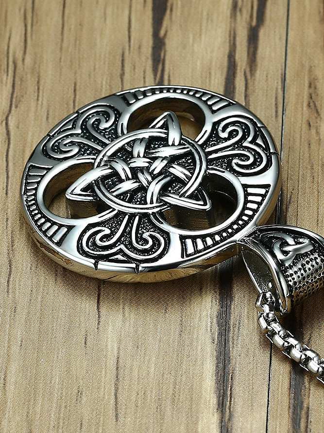 Delicate Round Shaped Stainless Steel Pendant