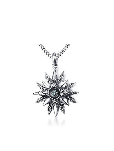 Creative Compass Shaped Stainless Steel Pendant