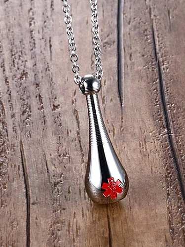 Exquisite Perfume Bottle Shaped Stainless Steel Pendant