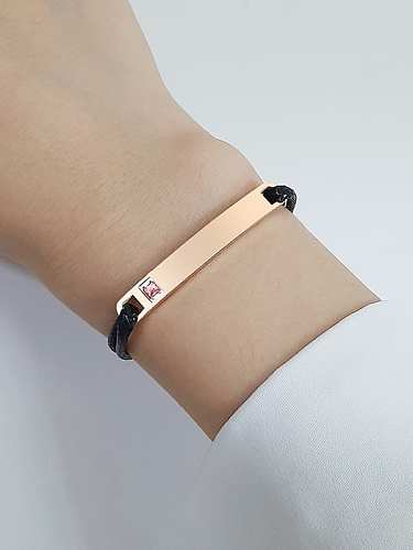 Titanium Steel Rhinestone Geometric Vintage Adjustable Bracelet
