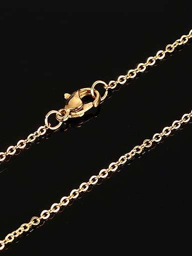 Elegant Gold Plated Letter O Shaped Titanium Necklace