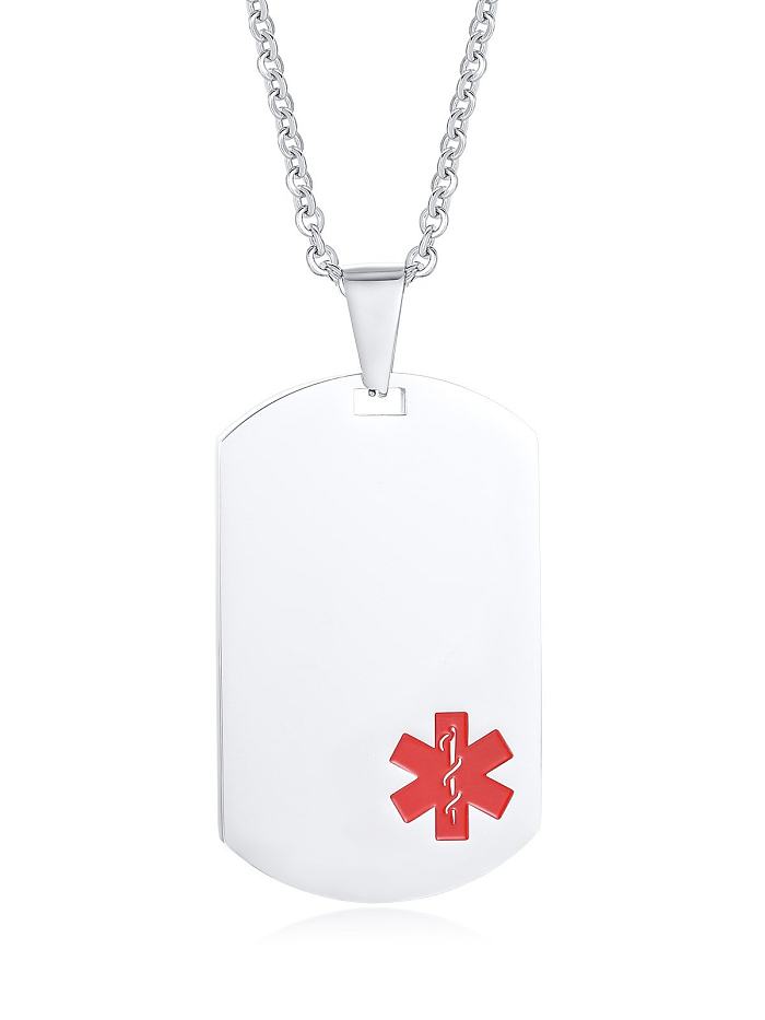 Titanium Steel Hip Hop Geometric Pendant