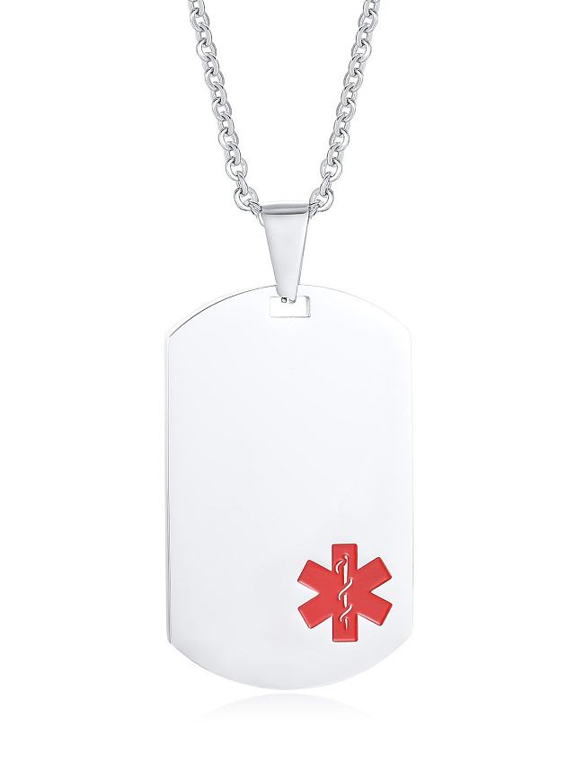 Titanium Steel Hip Hop Geometric Pendant