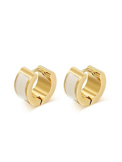 Fresh Gold Plated Geometric Shaped Glue Clip Earrings