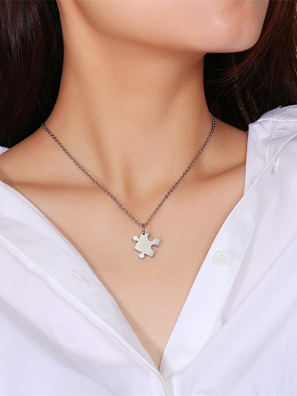 Stainless Steel With Platinum Plated Personality Irregular Necklaces