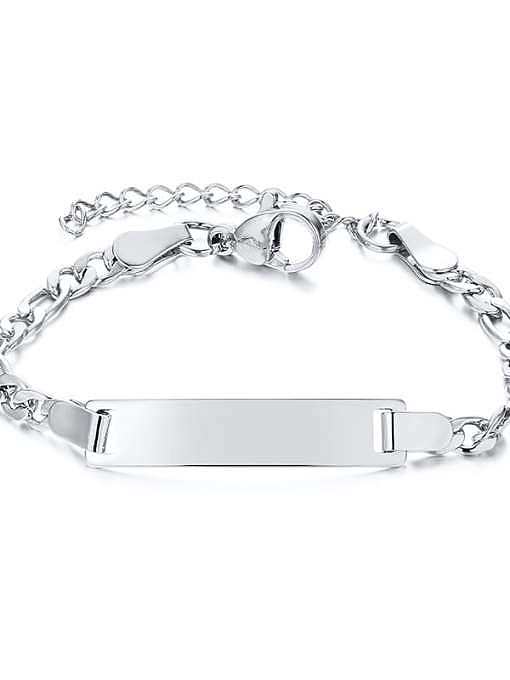 Bracelet à maillons minimalistes géométriques en acier inoxydable