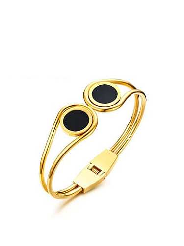 Exquisite Gold Plated Geometric Shaped Glue Bangle