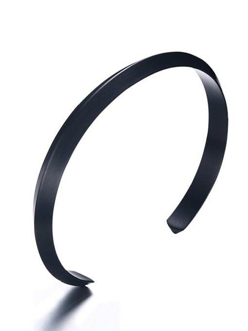 Bracelet manchette minimaliste géométrique en acier titane