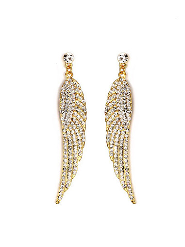 Feather-Shaped Hoop Earrings