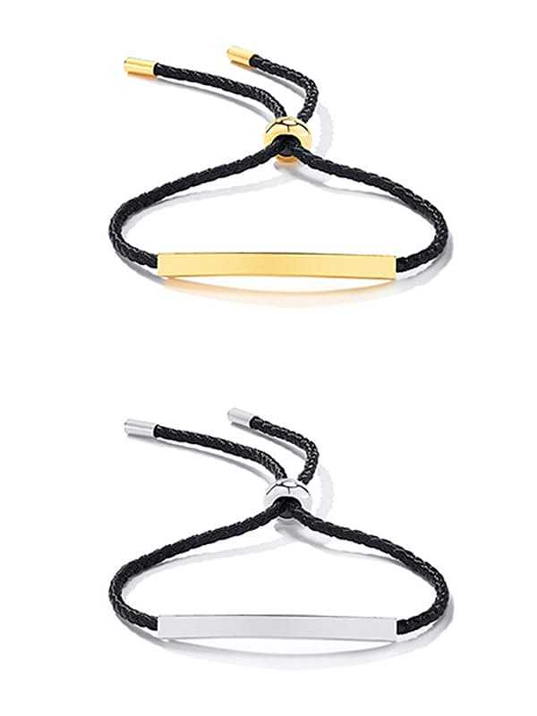 Bracelet ajustable minimaliste géométrique en acier au titane