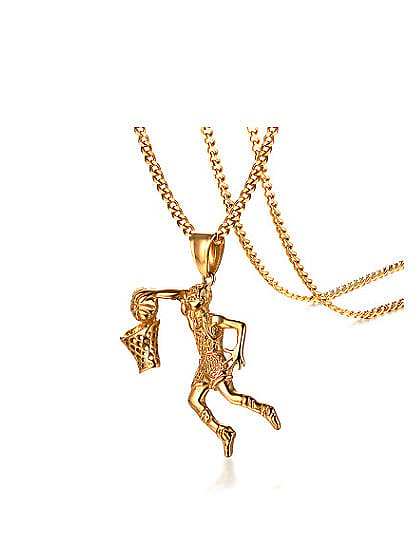 Delicate Gold Plated Geometric Shaped Titanium Pendant