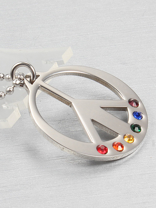 Creative Multi-color Design Plane Shaped Rhinestone Pendant