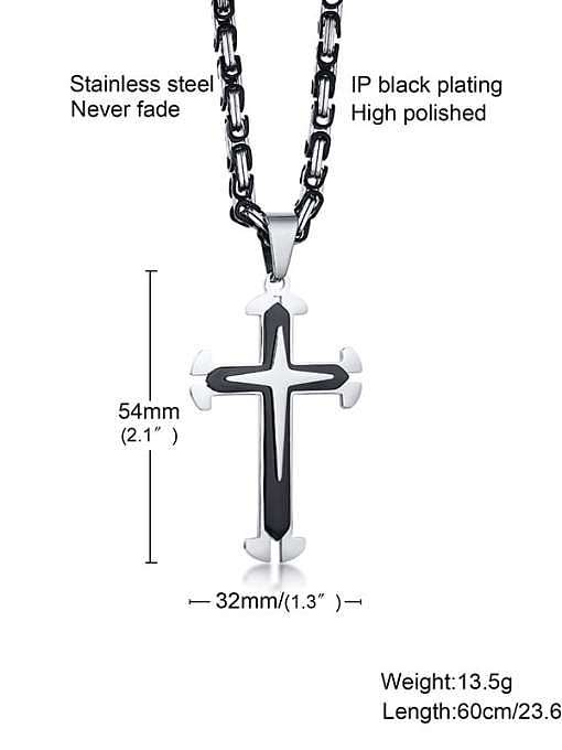 Titanium Steel Hip Hop Cross Pendant