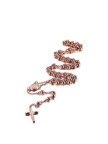 Exquisite Rose Gold Plated Cross Shaped Sweater Chain