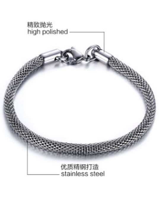 Exquisite Gold Plated Geometric Shaped Titanium Bracelet