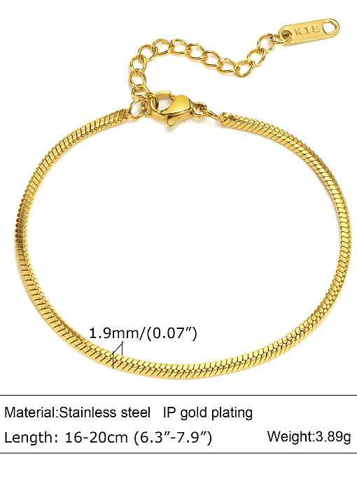 Stainless steel Vintage Snake Bone Chain Link Bracelet