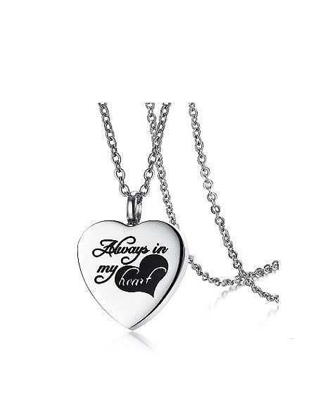 Women Fashion Heart Shaped Stainless Steel Pendant