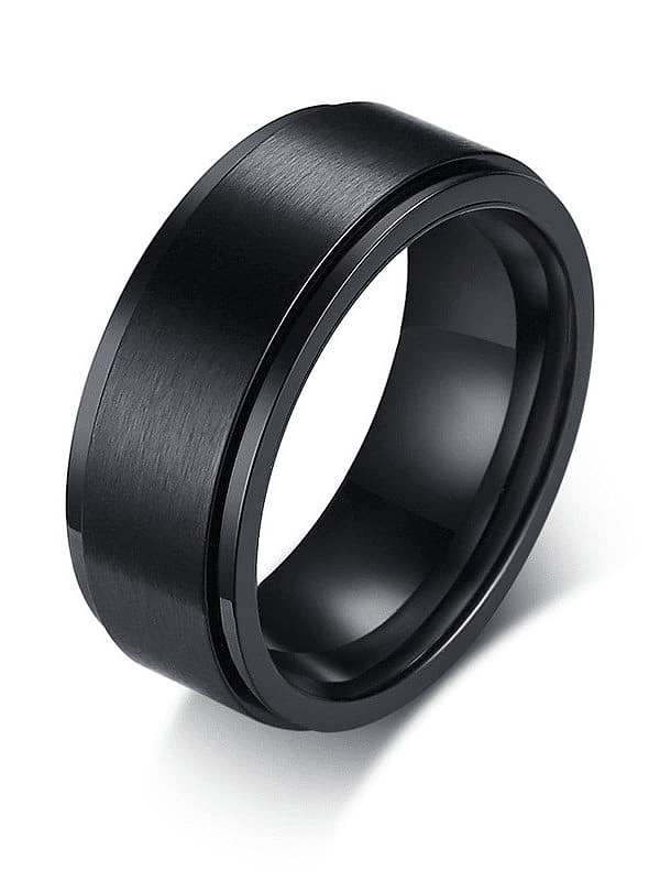 Titanium Steel Round Minimalist Band Ring