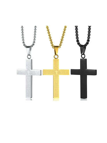 Titan Stahl Cross Hip Hop Religious Halskette