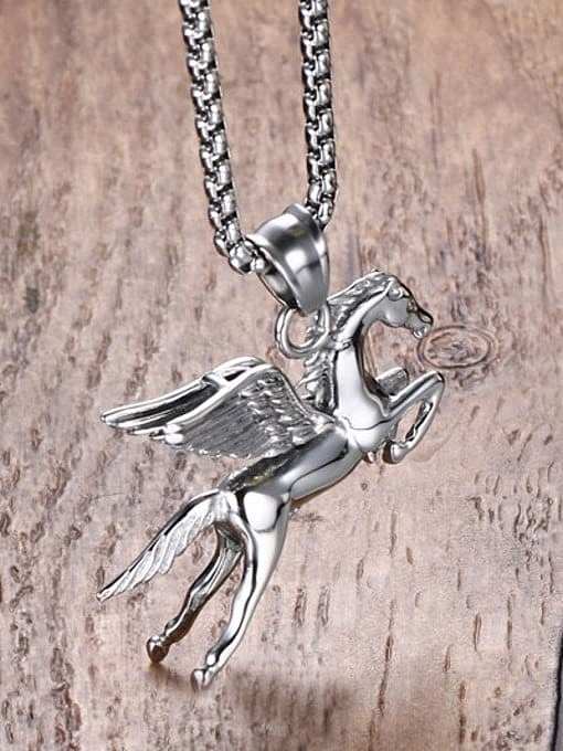 Personality Horse Shaped Stainless Steel Pendant