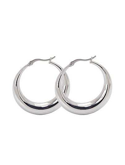 Fashion High Polished Stainless Steel Drop Earrings